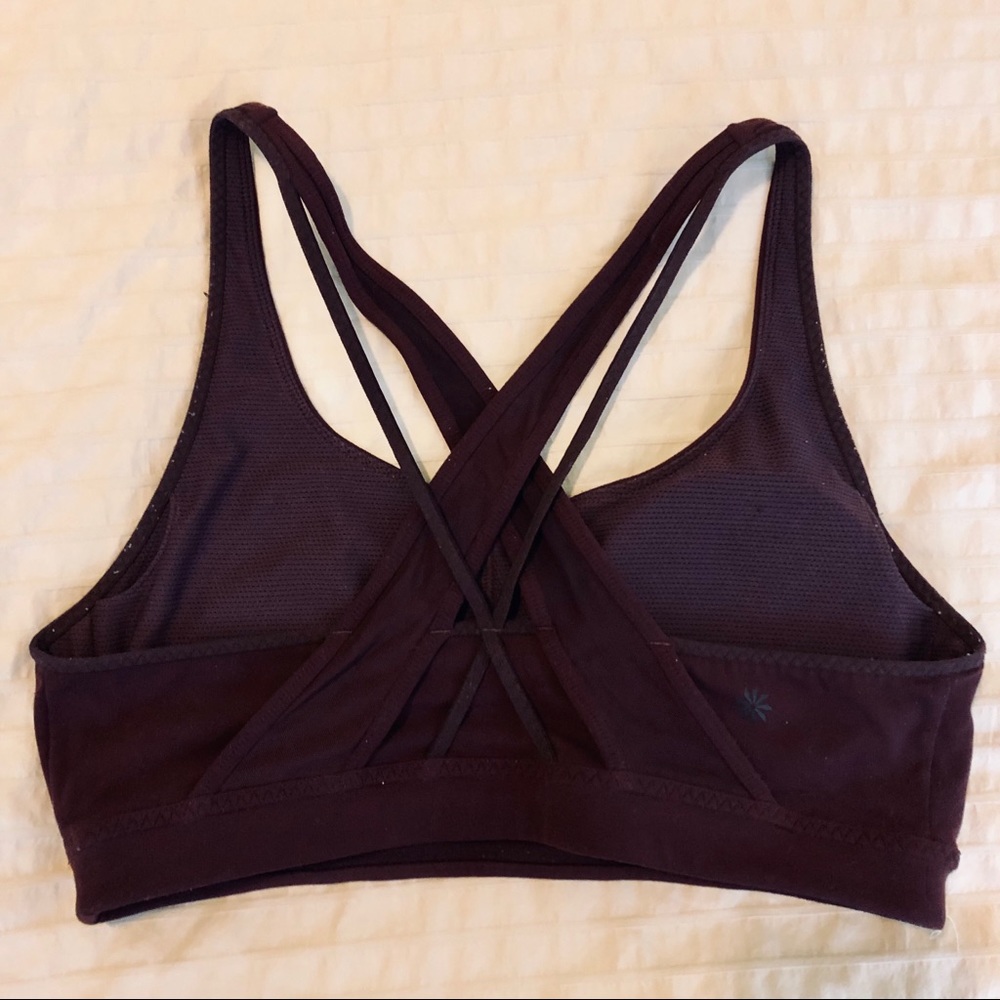 Athleta Med Deep Plum Sports Bra
